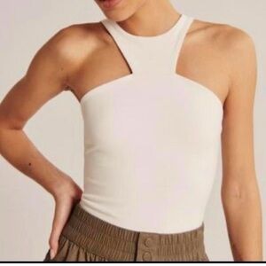 Elegant White Halter Top